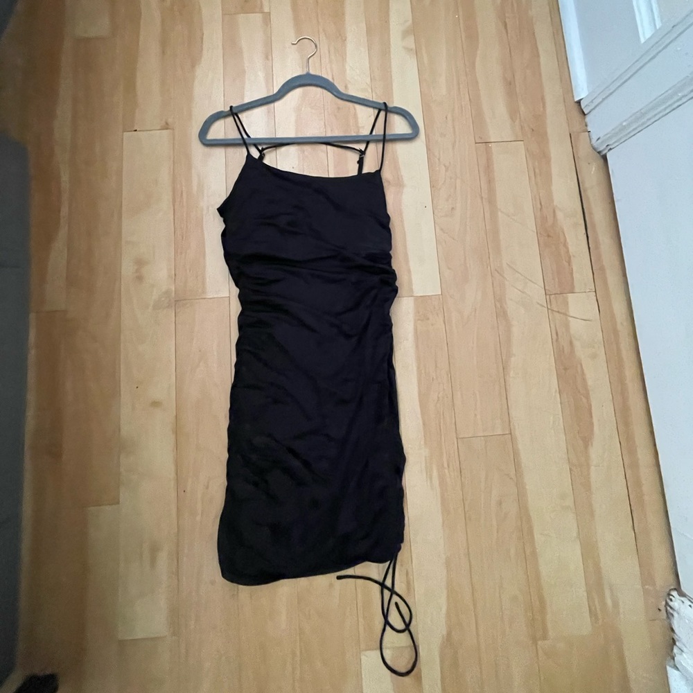 black mini dress